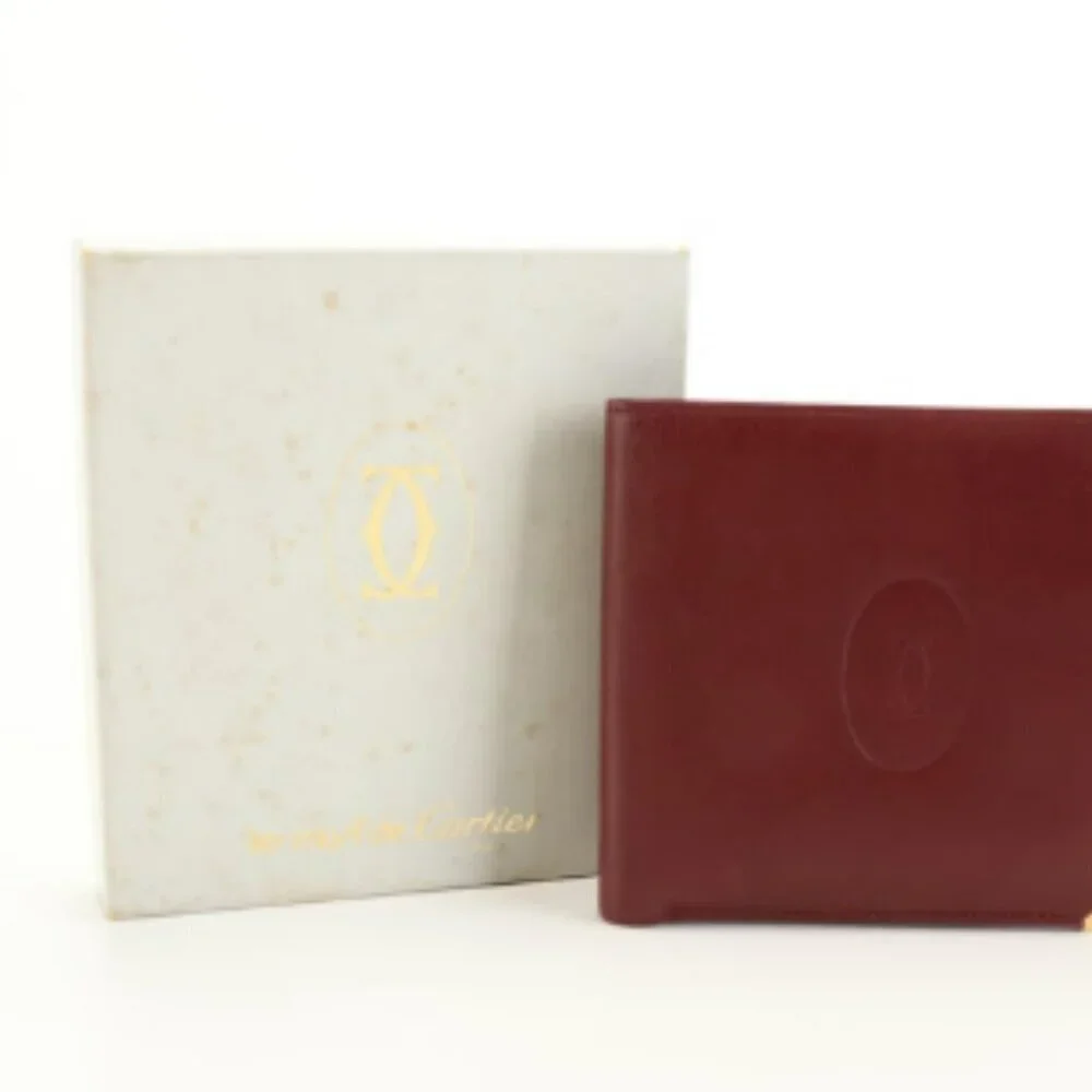 Cartier Les Must de Cartier Bifold Wallet in Burgundy Leather